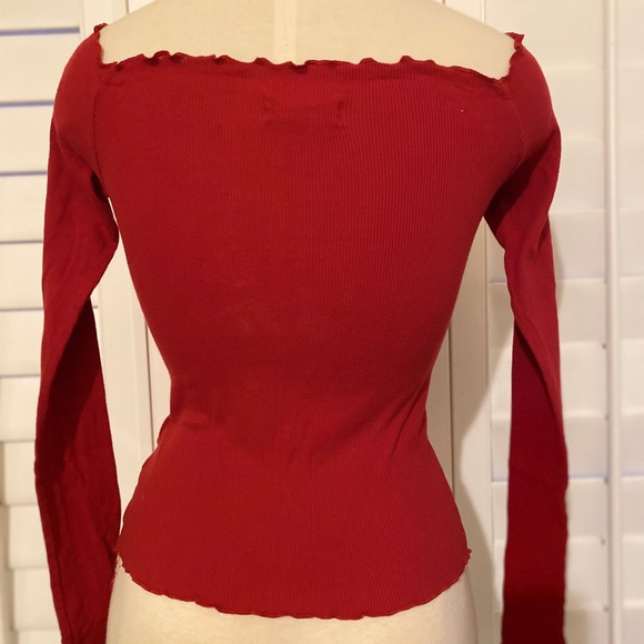 Hollister off the shoulder long sleeve top Sz M - Picture 2 of 4
